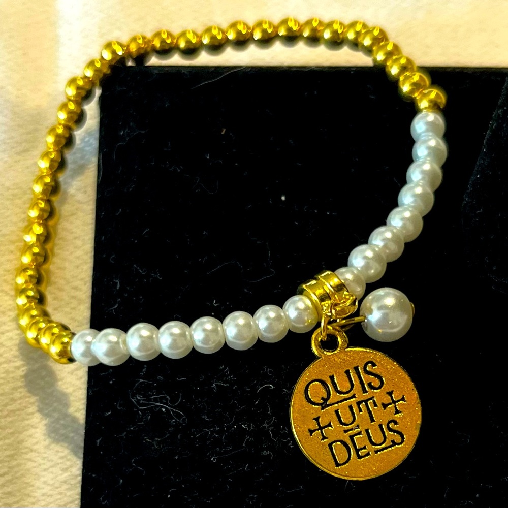 Saint Archangel Michael beaded bracelet.